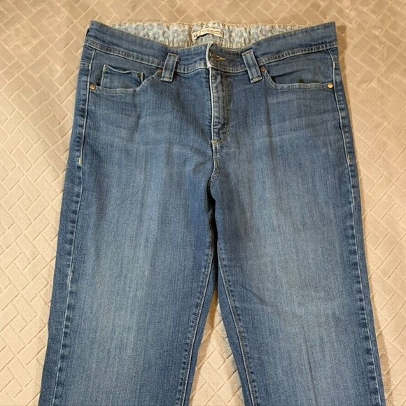 Lee Womens 36 Denim Jeans Blue High Rise Straight Ankle Medium Wash Stretch - Picture 2 of 12